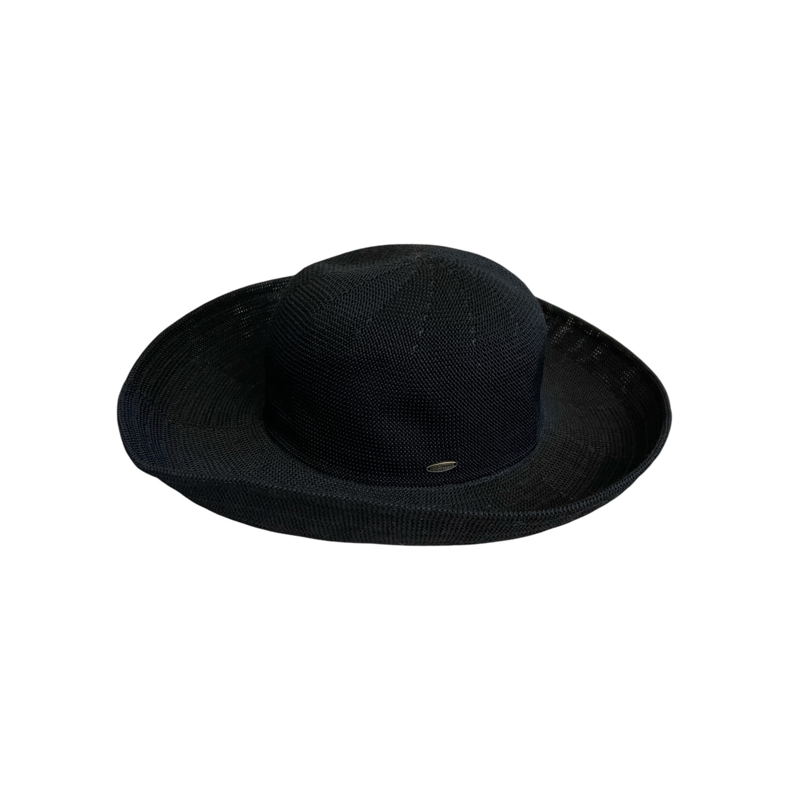 Scala Collezione Black Crushable Sun Hat Upf 50+ Wide Brim Travel Hat